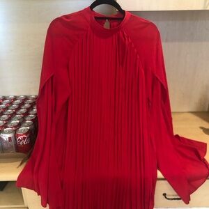 Pleated dress  Red